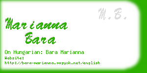 marianna bara business card